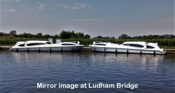 2 Broadlander class boats at Ludham Bridge