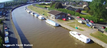 Aerial view of Yarmouth Yacht Station