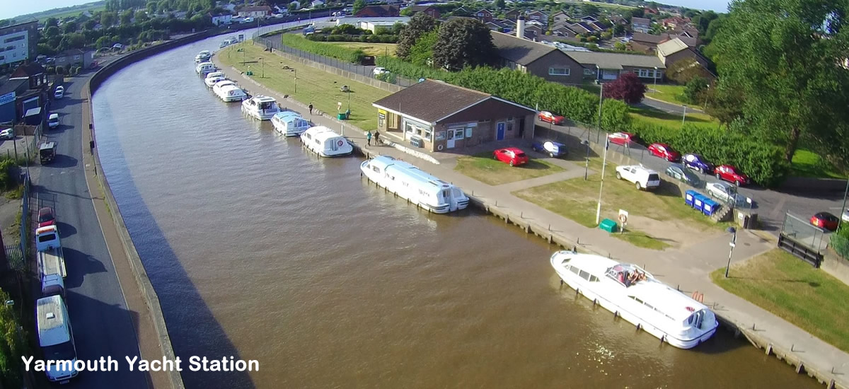 Aerial view of Yarmouth Yacht Station