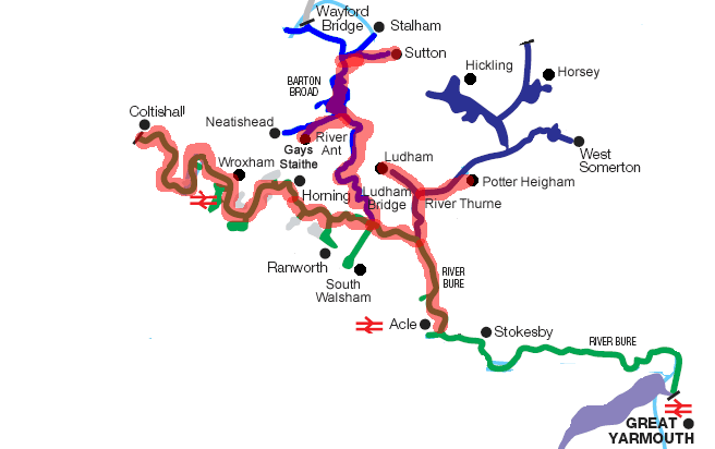 One week Norfolk Broads beginner itinerary starting from Horning