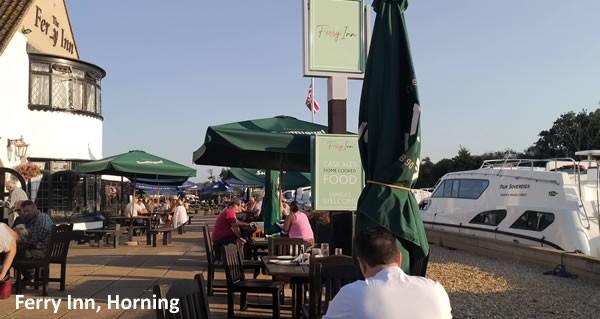 The moorings at The Ferry Inn, Horning