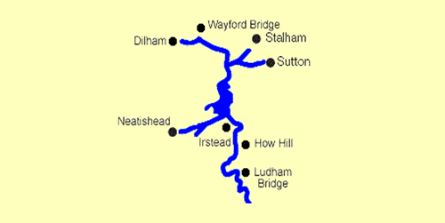 Map of Wayford Bridge