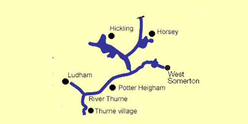 Map of Horsey Mere