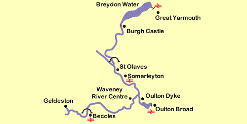 Map Of Beccles And Surrounding Area Map Of Beccles